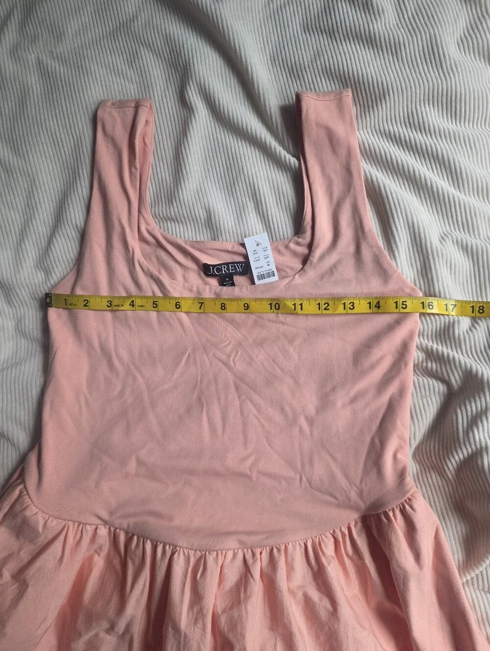 J.Crew Drop-waist Mixy Dress Peach SZ M nwt